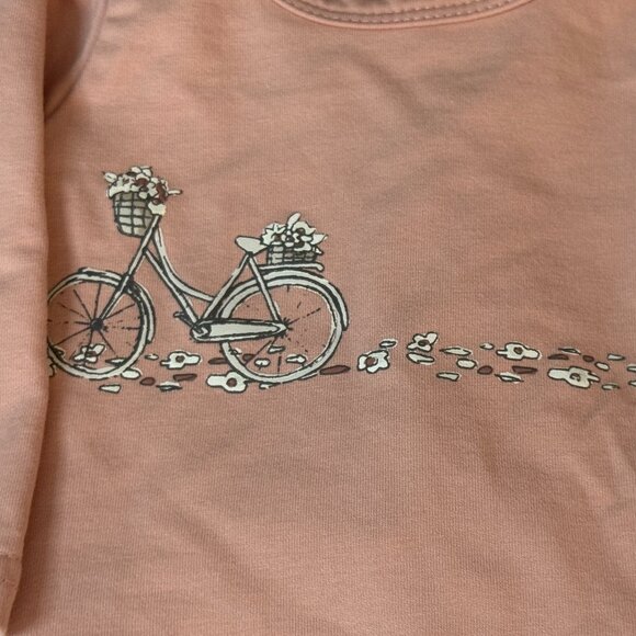 Mânière Child Pink Bicycle Footed Romper 1M - Picture 3 of 7